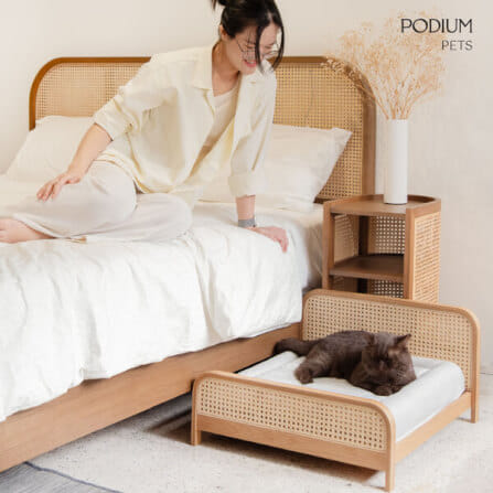ที่นอนสัตว์เลี้ยง PODIUM PETS รุ่น CANE PET BED ขนาด 60X65X34 ซม. สีไม้ธรรมชาติ_6